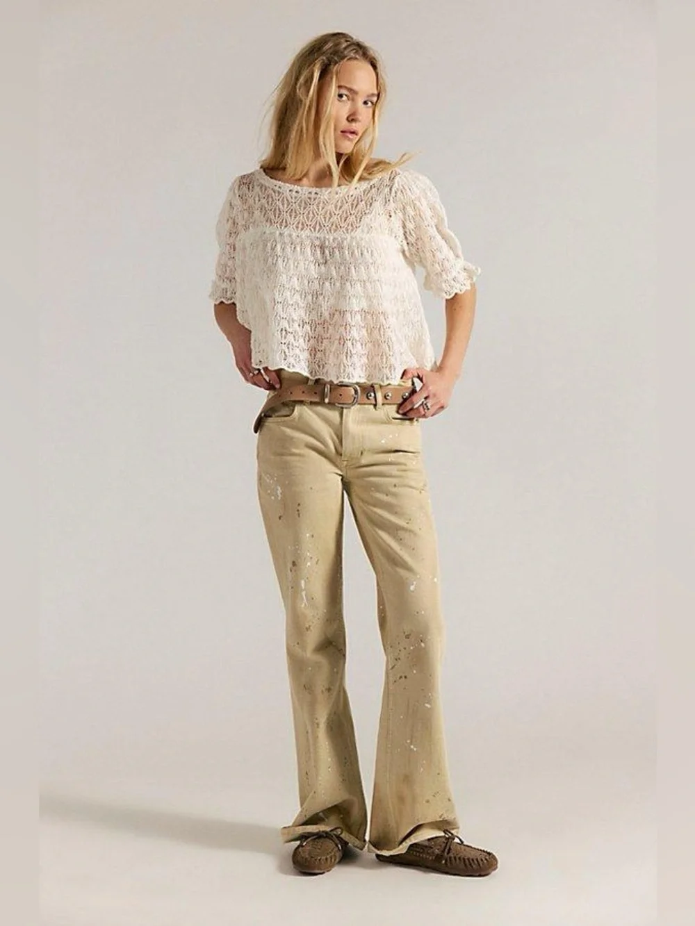 NWT! FP Free People Moonstruck Babydoll Blouse Sz Medium